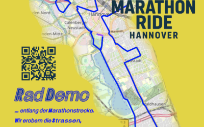 Rad Demo vor dem Marathon
